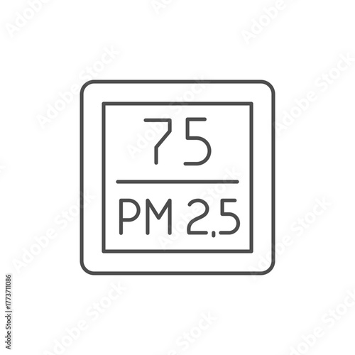 PM 2.5 detector line outline icon