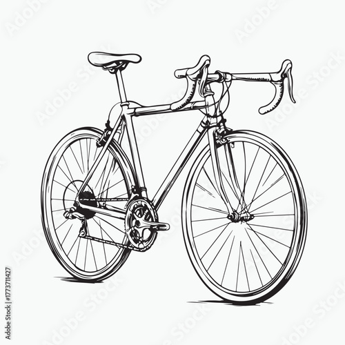 bicycle isolated on white background