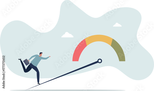 Poor performance employee, bad rating evaluation, credit score, assessment, performance review,life and employment of people.