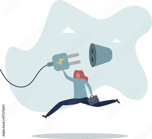 Electricity saving, ecology awareness or reduce electric cost and expense concept.life and employment of people.