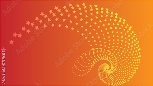 Vibrant Star Swirl Concept on Warm Gradient Flow