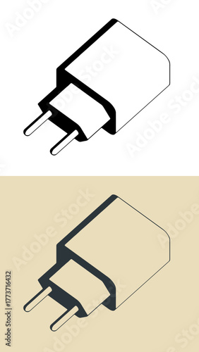 Universal USB charger illustrations