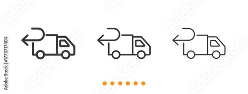 Delivery Truck icon. Thin line icon vector