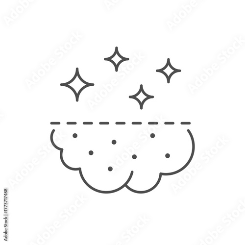 Clean and dirty air line icon