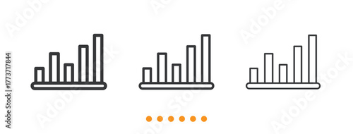 Graph icon. Thin line icon vector