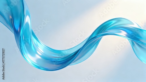 Wallpaper Mural The metallic texture of the ribbon elegantly swings against a solid color background Torontodigital.ca