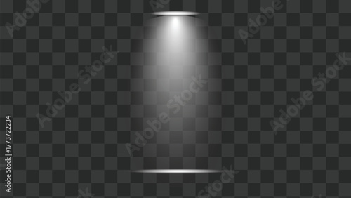 Transparent Spot Beams: Realistic Overhead & Projection Effects Vector PNG