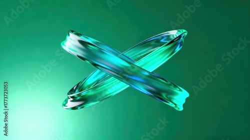 Wallpaper Mural The metallic texture of the ribbon elegantly swings against a solid color background Torontodigital.ca