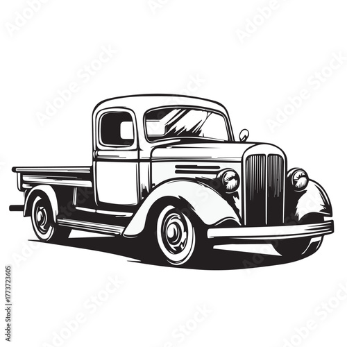 old truck vector