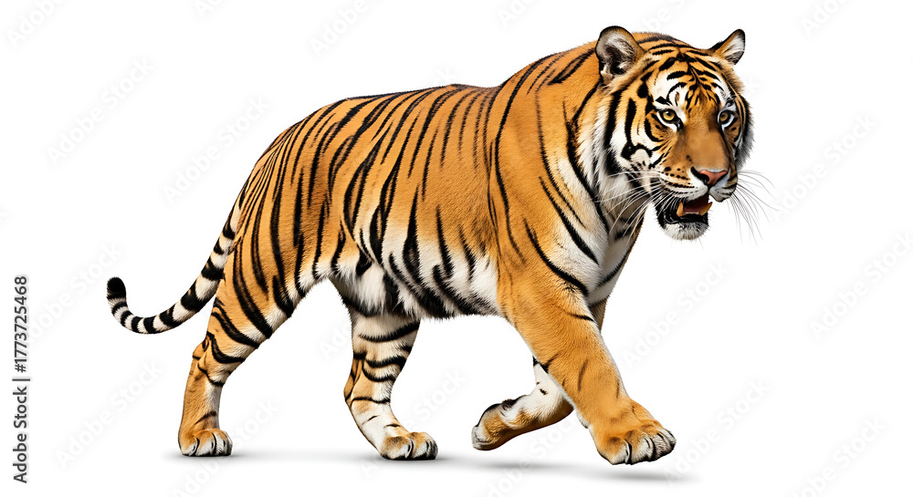 Fototapeta premium tiger isolated on white background