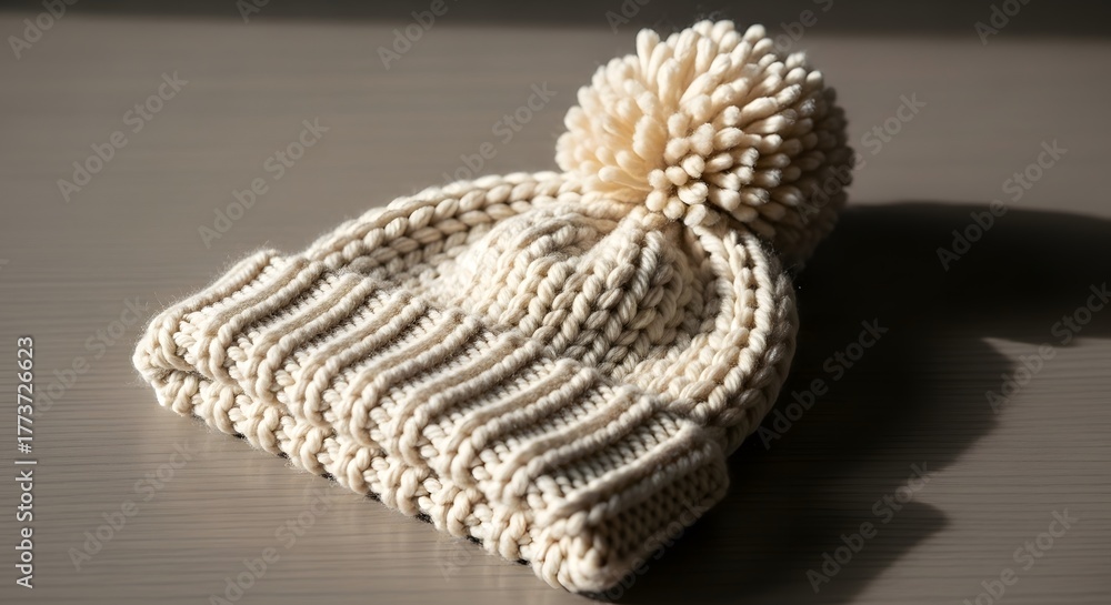 Obraz premium Woolen Hat Winter Warm Apparel Cozy Knitwear Season Fashion Casual Clothing Style