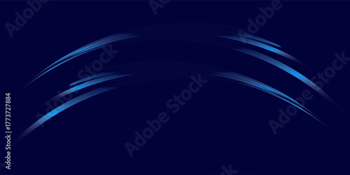 City road car light trails motion background. Illustration of light ray, stripe line with blue light, speed motion background.