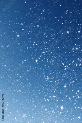 Heavy winter blizzard beginning as snow falls from the sky