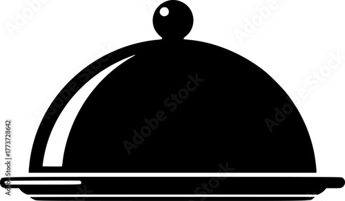 Restaurant cloche icon vector illustration design symbol for food service menu, cloche, restaurant, food, service, menu, icon, vector, illustration, design, symbol, dish, cover, serving, plate, meal
