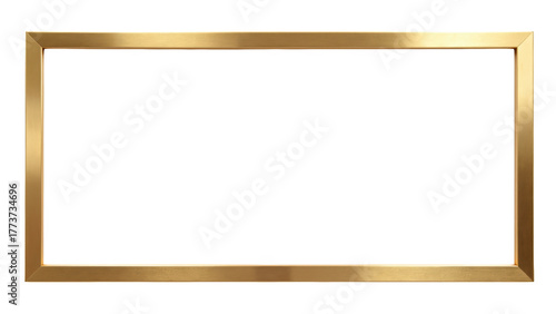Elegant gold frame with sleek design, perfect for showcasing artwork or photographs. Ideal for adding touch of luxury to any decor