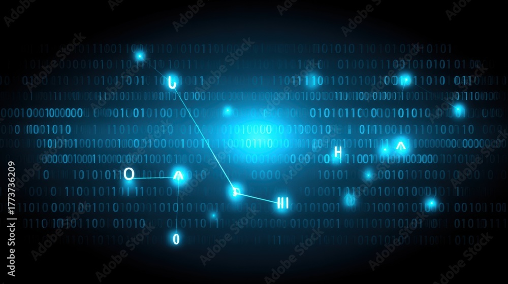 Fototapeta premium Digital data visualization technology infographic dark background abstract innovative concepts for data analysis