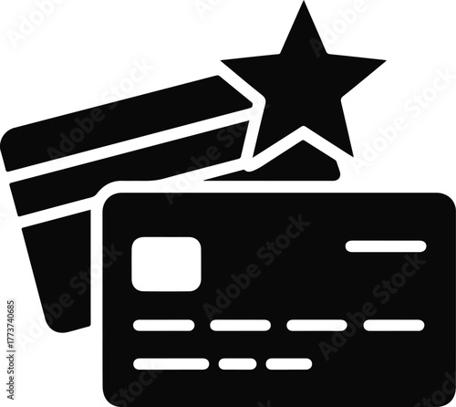 Credit Card Loyalty Star Icon debit card reward