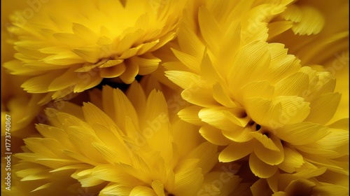 Vibrant yellow flowers blooming in nature close-up shot bright environment abstract concept