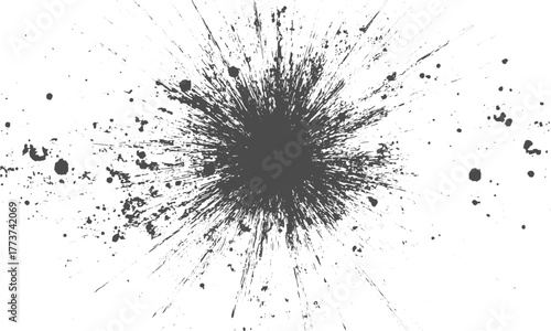 Distressed abstract background with sunburst lines
Grunge explosion texture with rough black ink rays