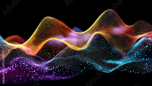 Abstract vibrant wave pattern