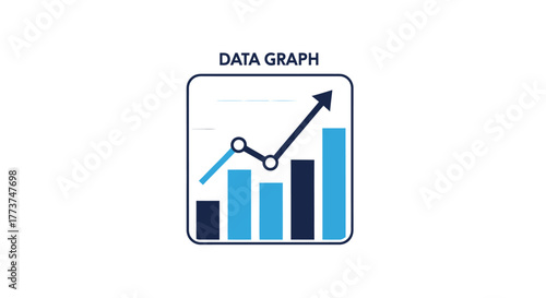 Visualize Your Success with a Dynamic Data Graph Chart Showing Upward Growth and Positive Business Trends for Presentations or Reports