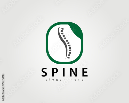 spine vector logo design simple concept illustration for business company