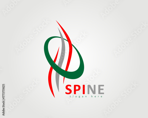 spine vector logo design illustration concept icon business company