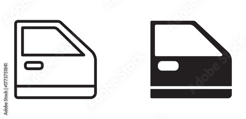 Car door icon, vector illustration .