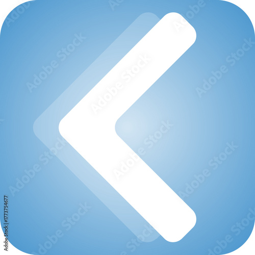 doppia freccia sinistra gradiente blu centrato