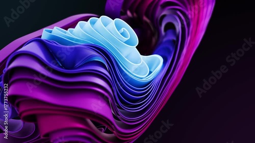 Colorful ribbons swirl in an artistic display of motion and beauty