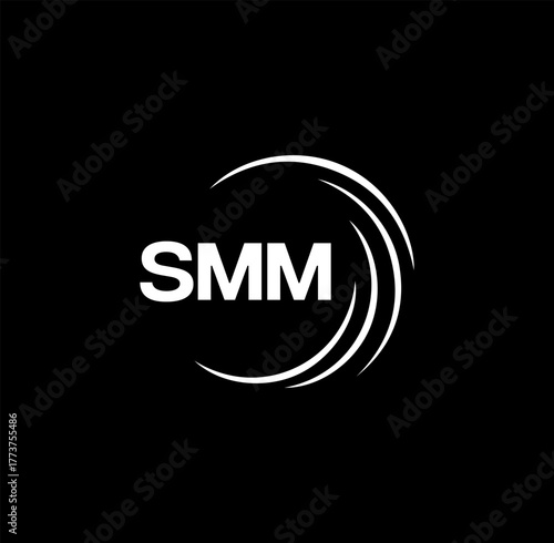 SMM set ,SMM logo. S M M design. White SMM letter. SMM, S M M letter logo design. Initial letter SMM letter logo set, linked circle uppercase monogram logo. S M M letter logo vector design.	