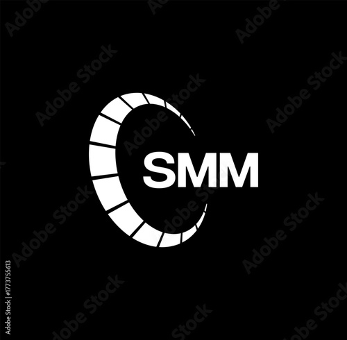 SMM set ,SMM logo. S M M design. White SMM letter. SMM, S M M letter logo design. Initial letter SMM letter logo set, linked circle uppercase monogram logo. S M M letter logo vector design.	