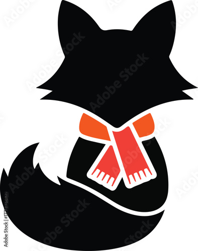 dog silhouette vector icon, symbol of dog silhouette.