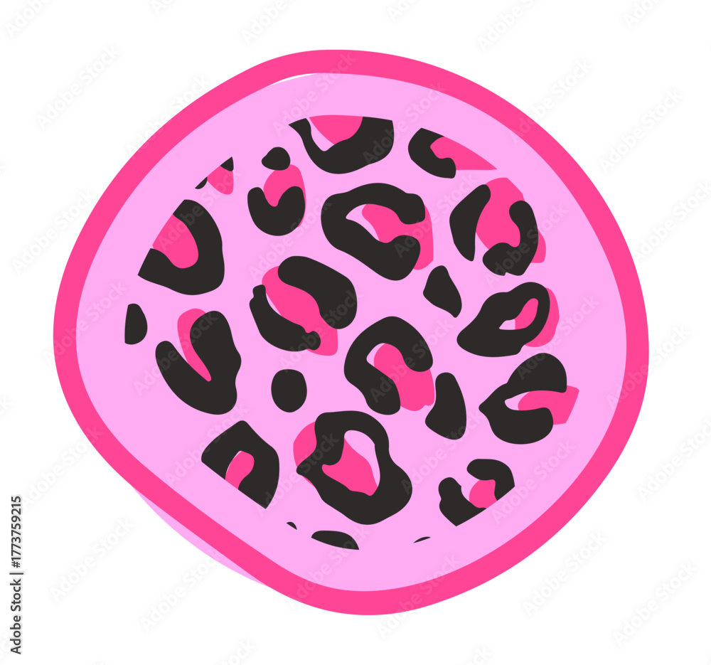 Naklejka premium Leopard Circle Sticker