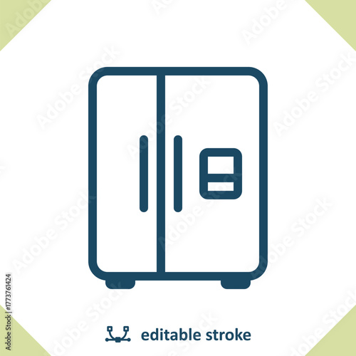 Fridge Icon. Freezer, Refrigerator, Kitchen