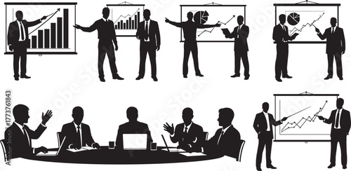 Business presentation, corporate meeting, teamwork strategy, financial analysis, office collaboration, data , executive discussion, professional communication, leadership briefing, 