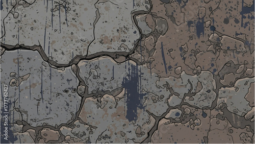 Cracked And Textured Grunge Wall Surface For Background Use