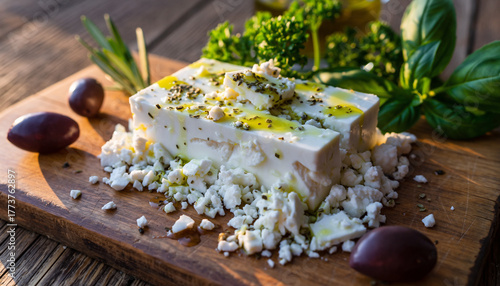 Feta. A brined, crumbly cheese made from sheep or goat’s milk, Feta is widely used in Mediterranean cuisine.