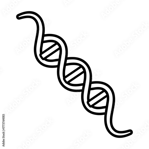 genetic structure molecule or DNA icon without background
