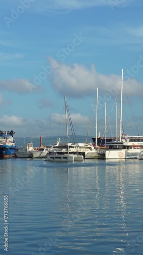 A seascape view from marina of Bizerte, Tunisia