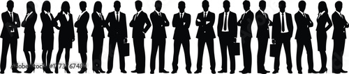 Business silhouettes, corporate team, professional group, formal attire, leadership concept, teamwork unity, office staff, diversity, success, career, strategy, collaboration, executive presence