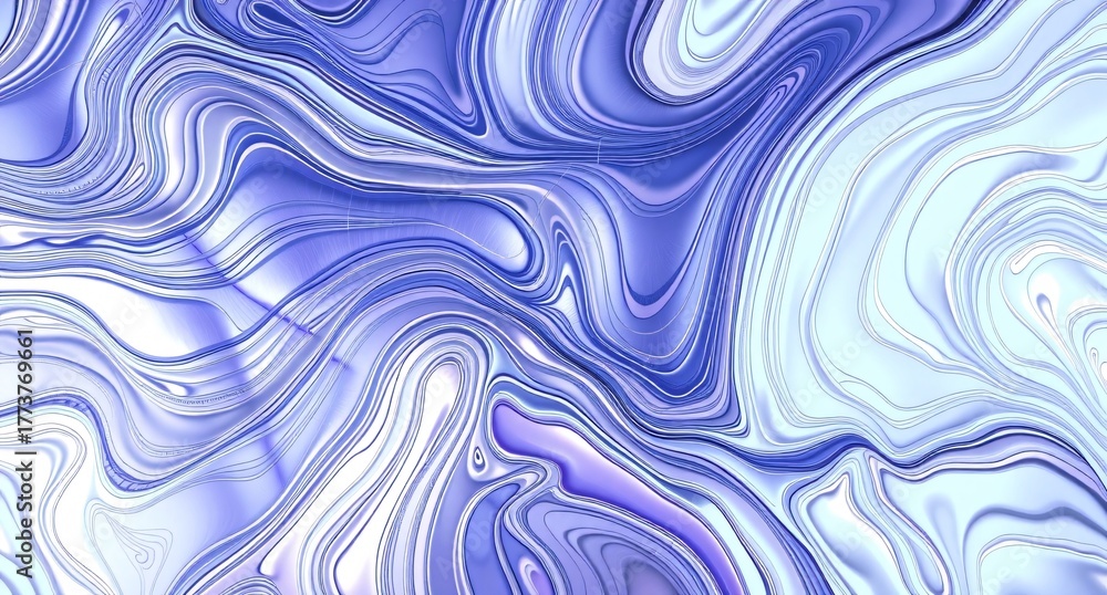 Fototapeta premium Abstract background with wavy lines and waves in blue and purple colors