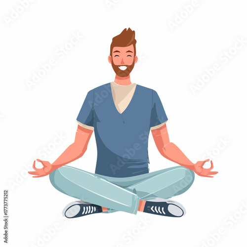 Person meditating – Yoga, mindfulness, relaxation, peace