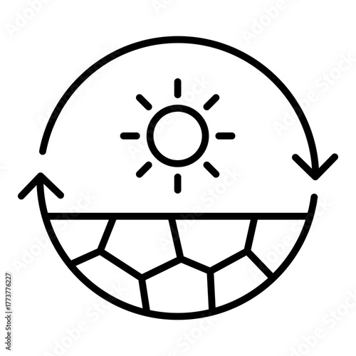 Drought Management Icon. Vector Line Icon