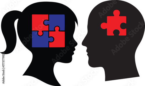 Puzzle pieces representing minds connecting and understanding each other