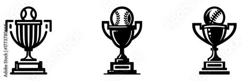 Baseball Trophy Collection: A Trio of Championship Symbols.