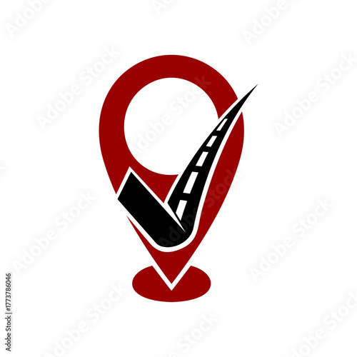 Location vector icons with travel template design