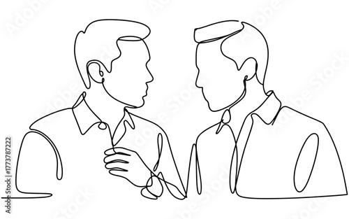 Two men in conversation, sharing a moment of connection and understanding