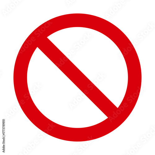 Set of Red Prohibition sign, Ban sign or Restriction Sign Icon for design in apps and web interfaces vector stock illustration eps 10