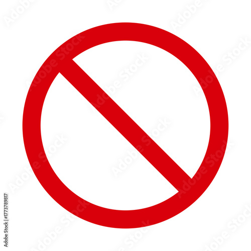 Set of Red Prohibition sign, Ban sign or Restriction Sign Icon for design in apps and web interfaces vector stock illustration eps 10